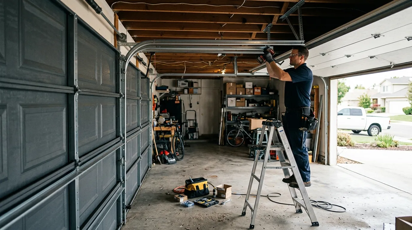 Raised panel garage door