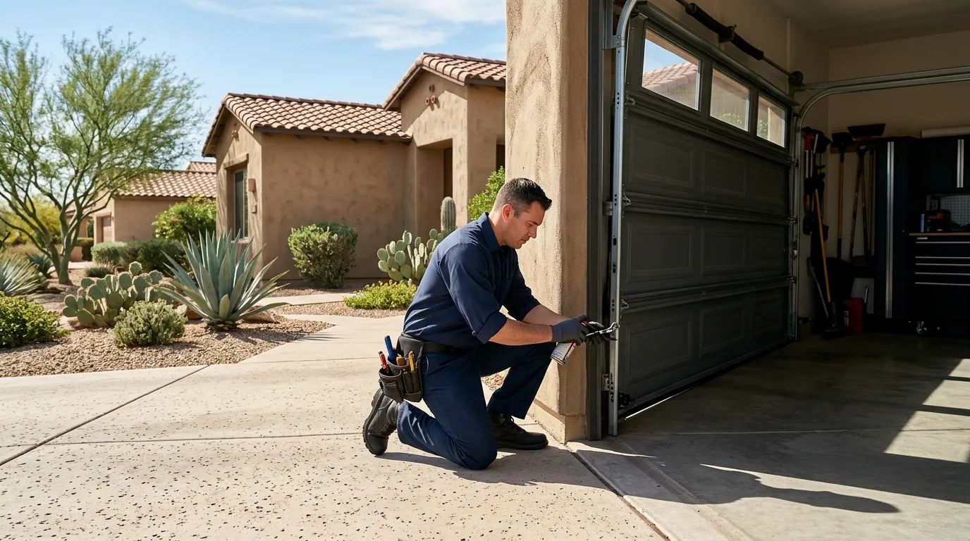 Modern flush garage door