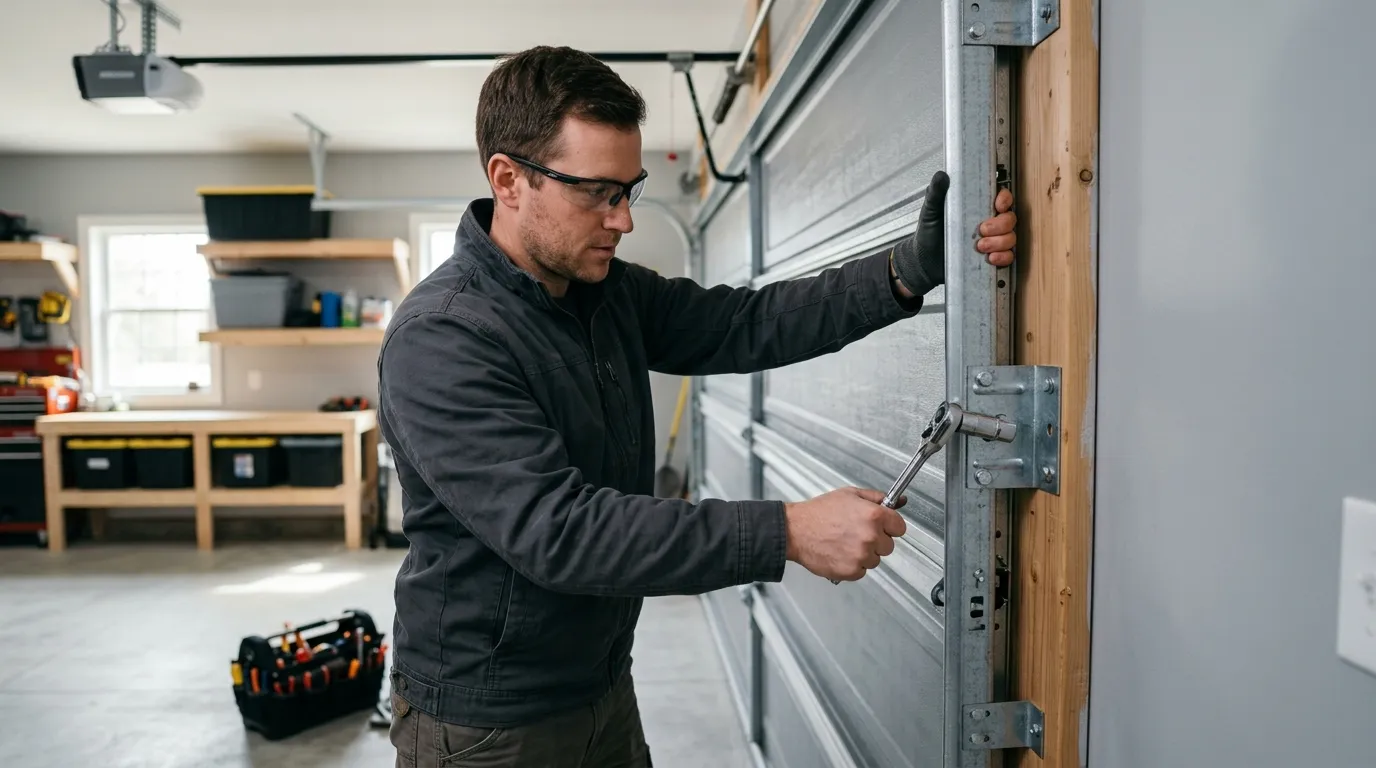 Insulated panel garage door