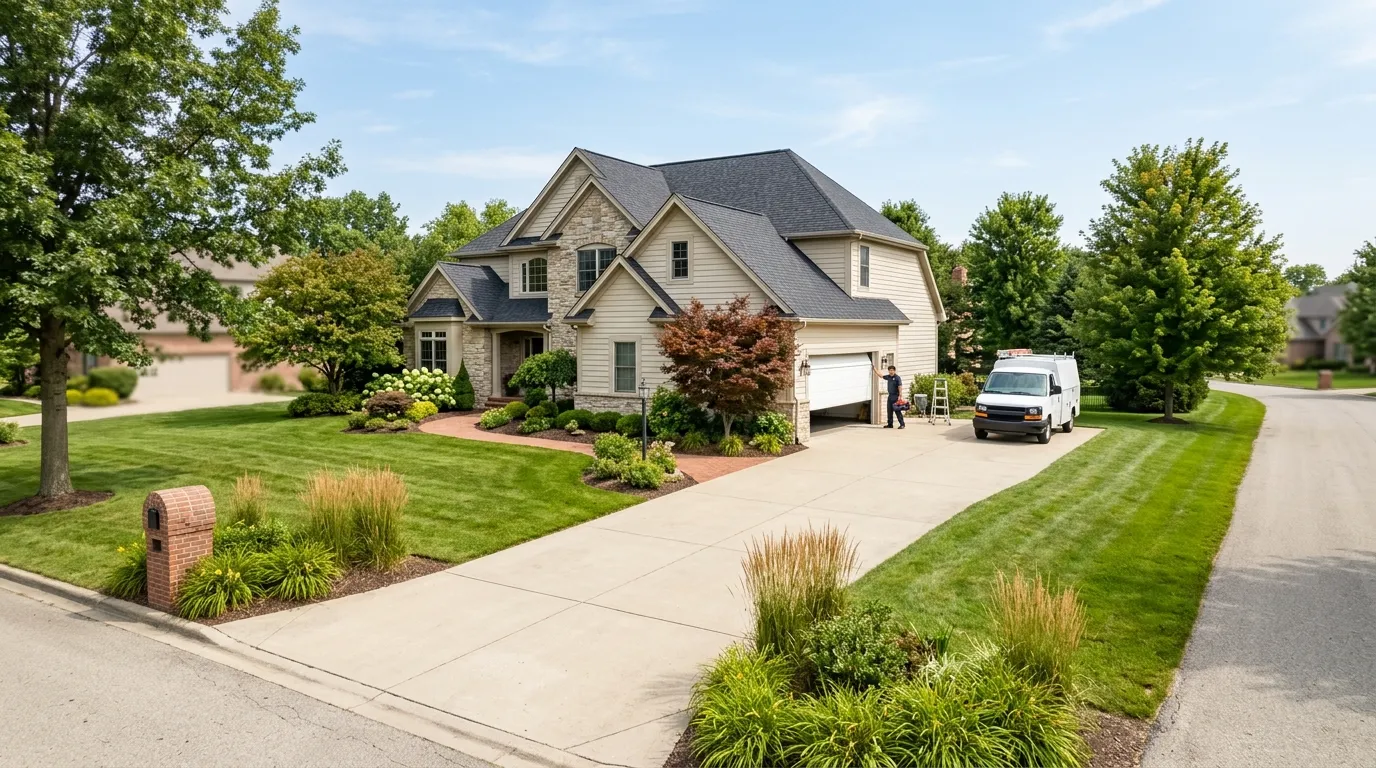 Modern flush garage door